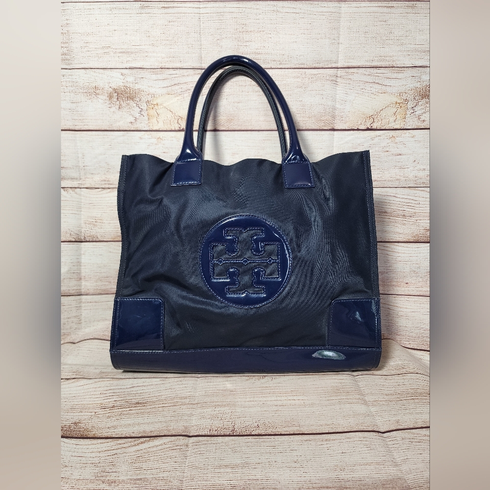 Tory Butch Navy Blue Tote Bag